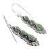 Authentic Sterling Silver Turquoise Hook Dangle Earrings RX55258